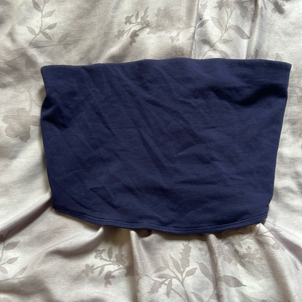 H&M Tube Top Navy Blue Size Small